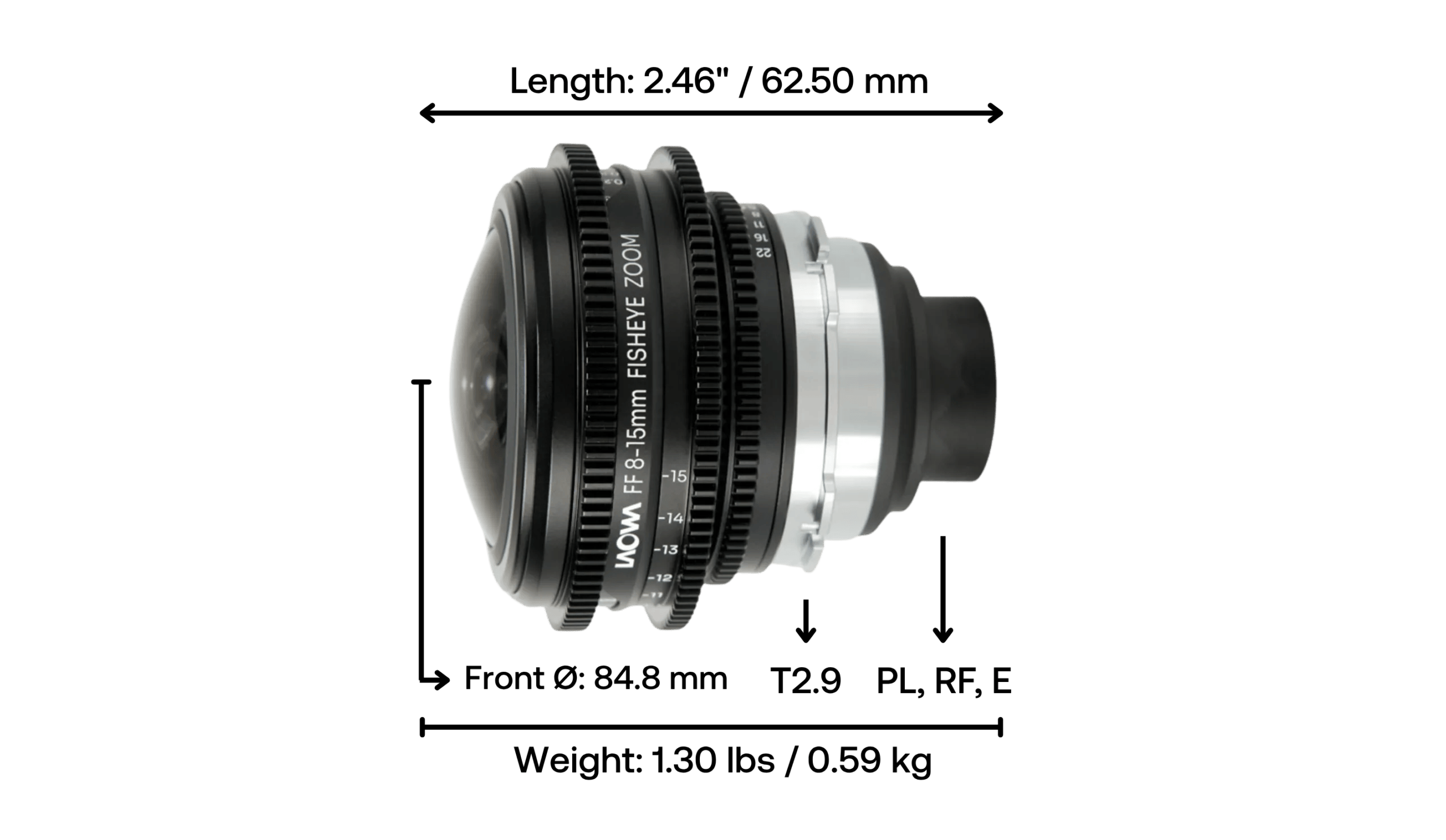 Laowa 8-15mm T2.9 Fisheye Zoom Cine