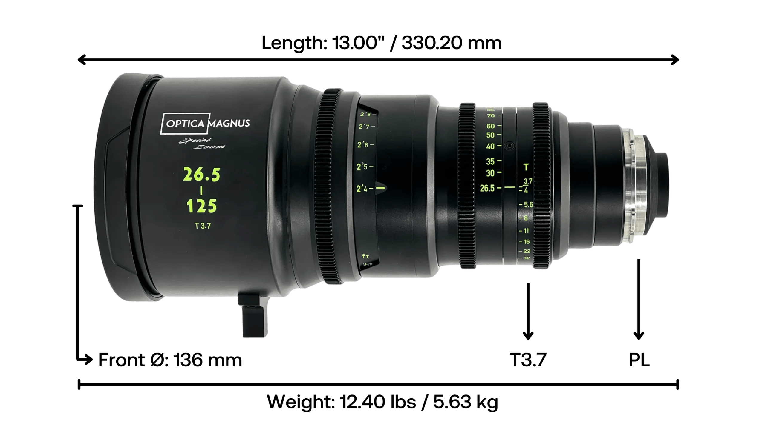 Optica Magnus 26.5 dimensions